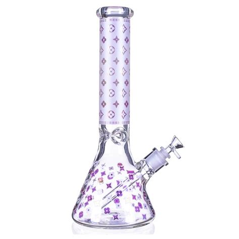 Purple Louis Vuitton Bong Metallic Gold Finish 